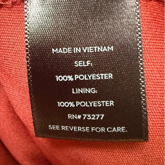 Simply Vera Wang Burnt Orange Floral Maxi Dress Sleeveless Lined Medium Fall - Picture 7 of 9